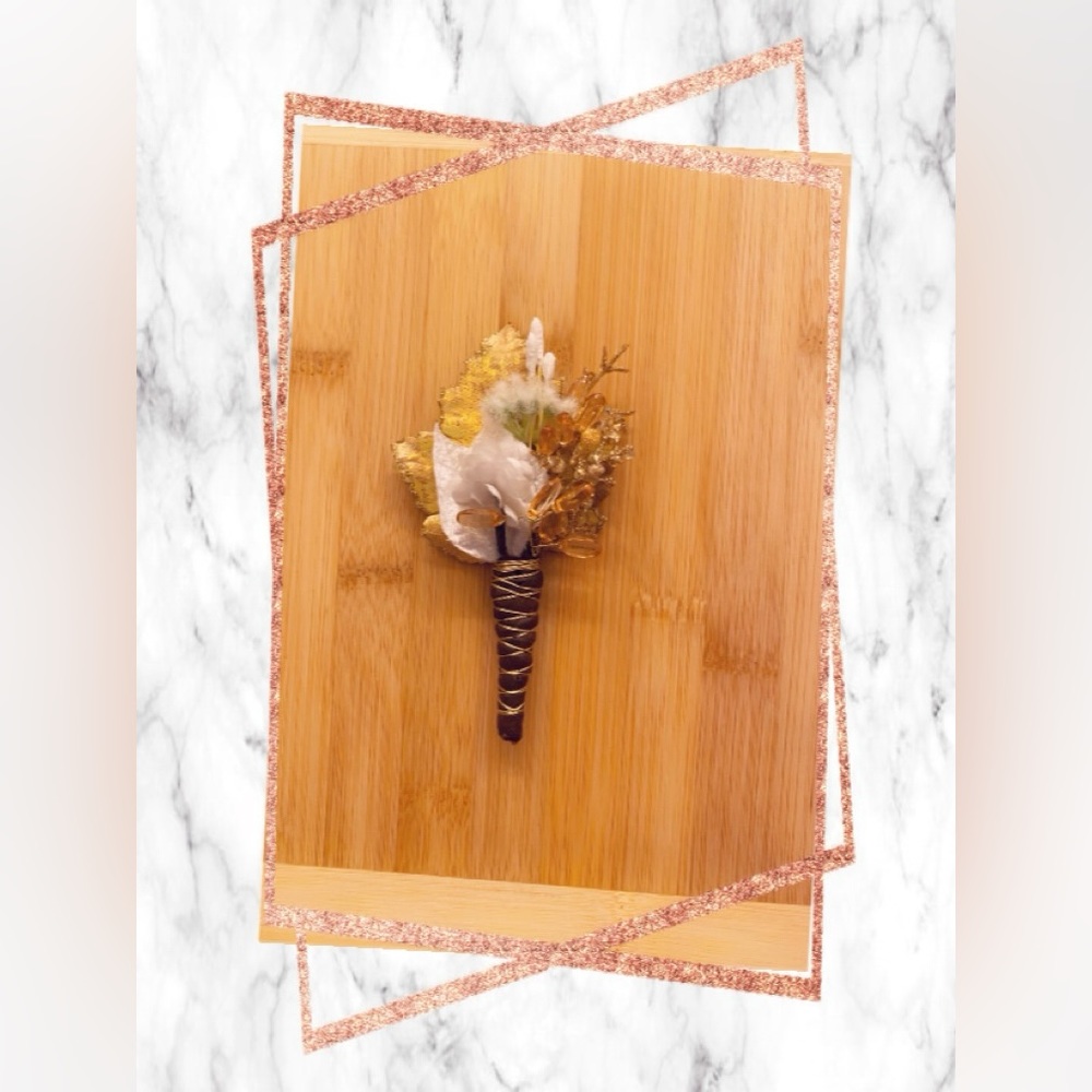 Custom Made Silk Boutonniere